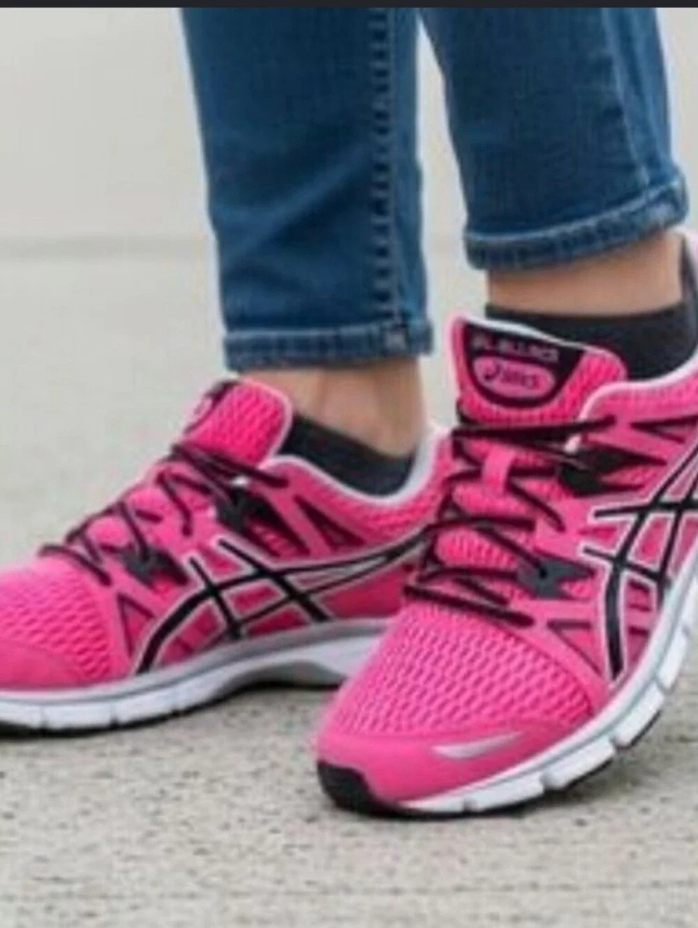 ASICS Womens Gel-Blur33 Bright Pink/zblack Lace-Up Running Sneakers Size 8